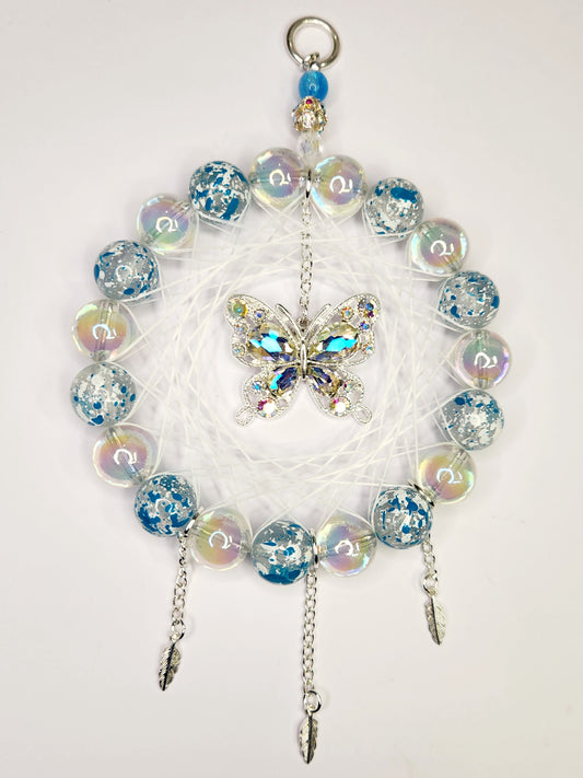 Speckled Blue , Bling Butterfly Dreamcatcher
