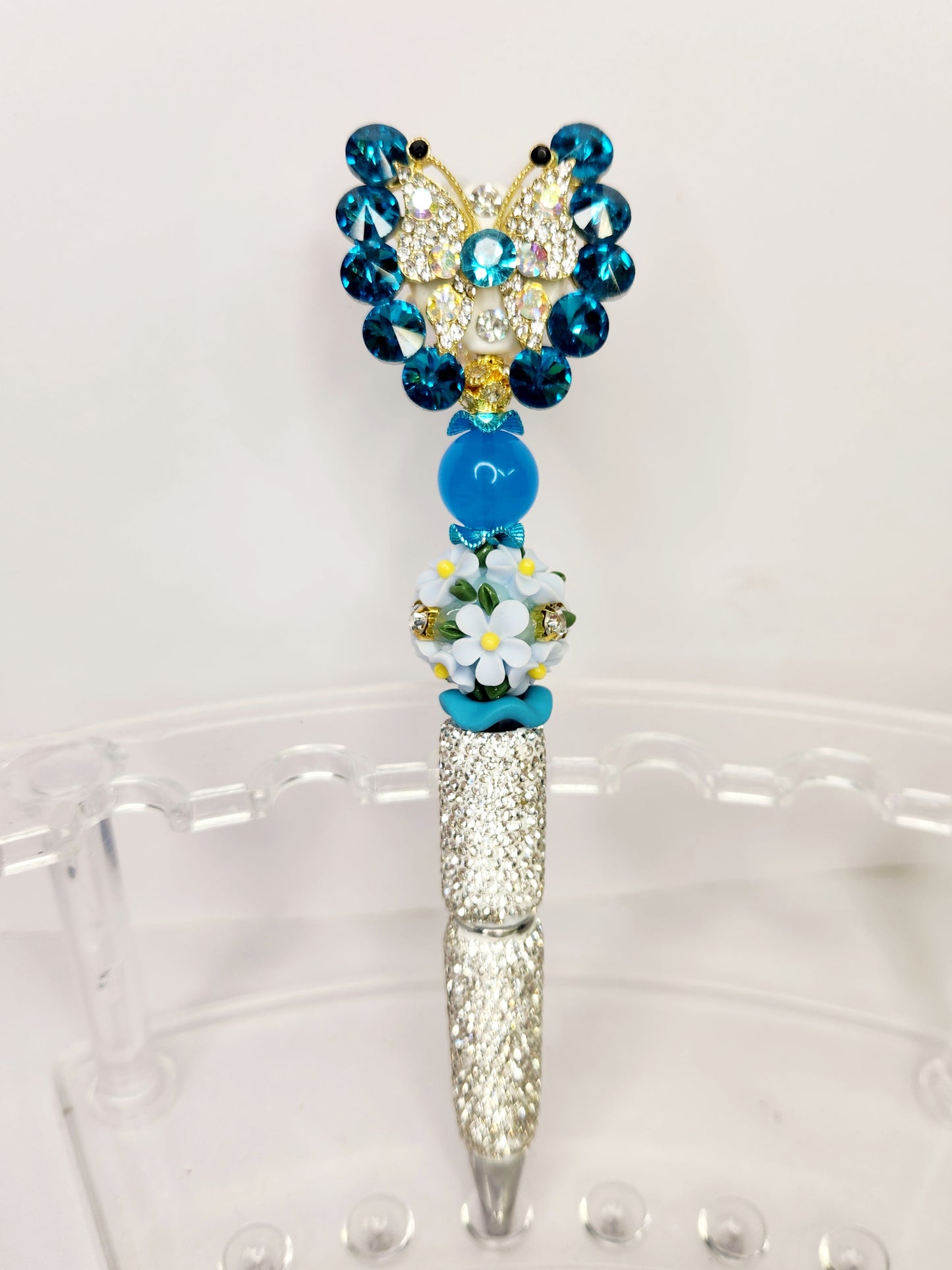 Butterfly on Rhinestone Pen