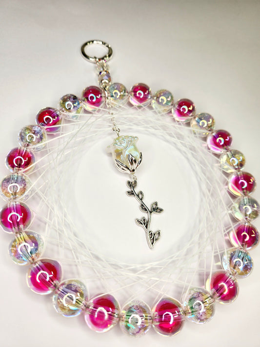 Pink Rose Dreamcatcher