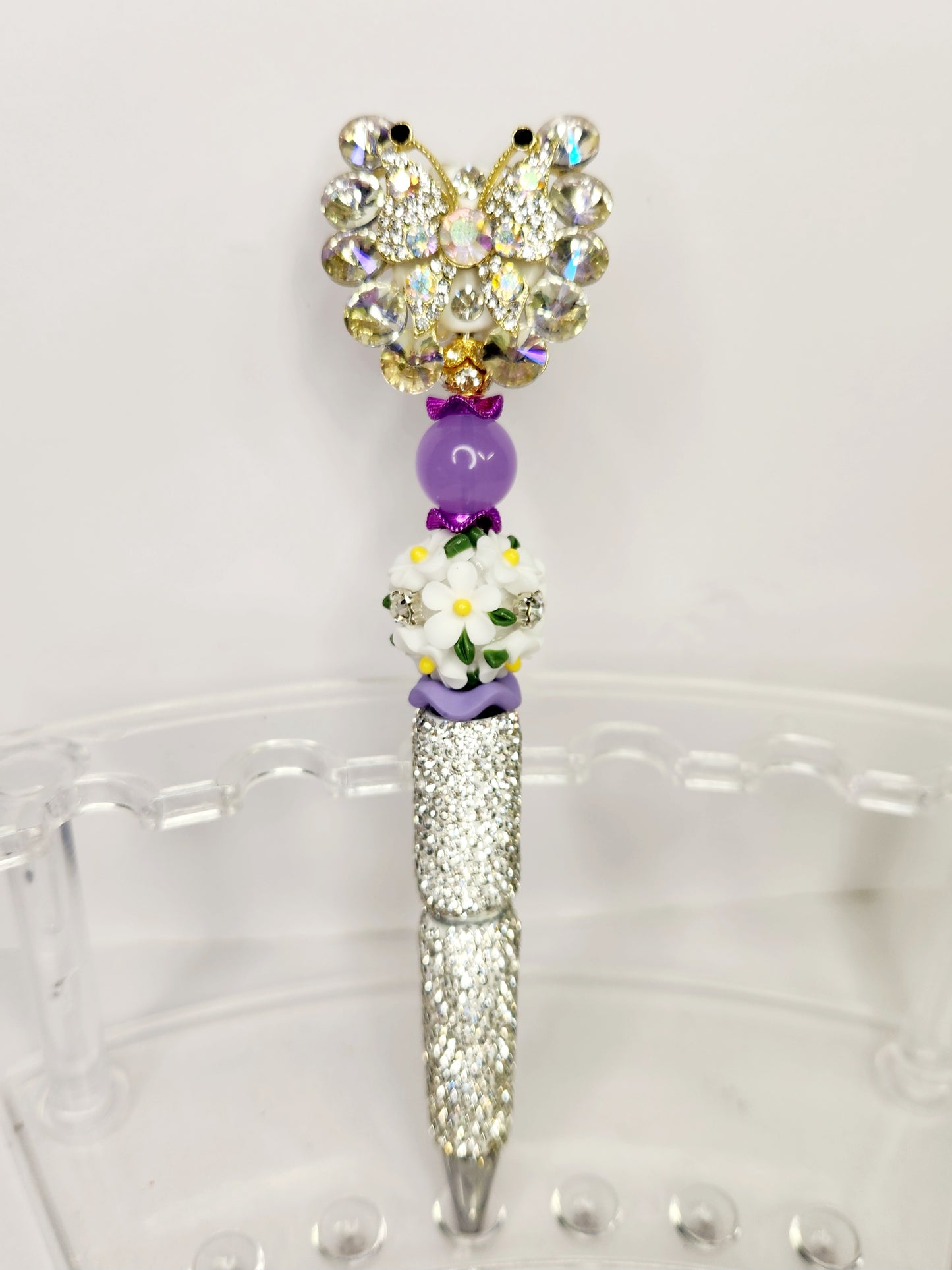 Butterfly on Rhinestone Pen
