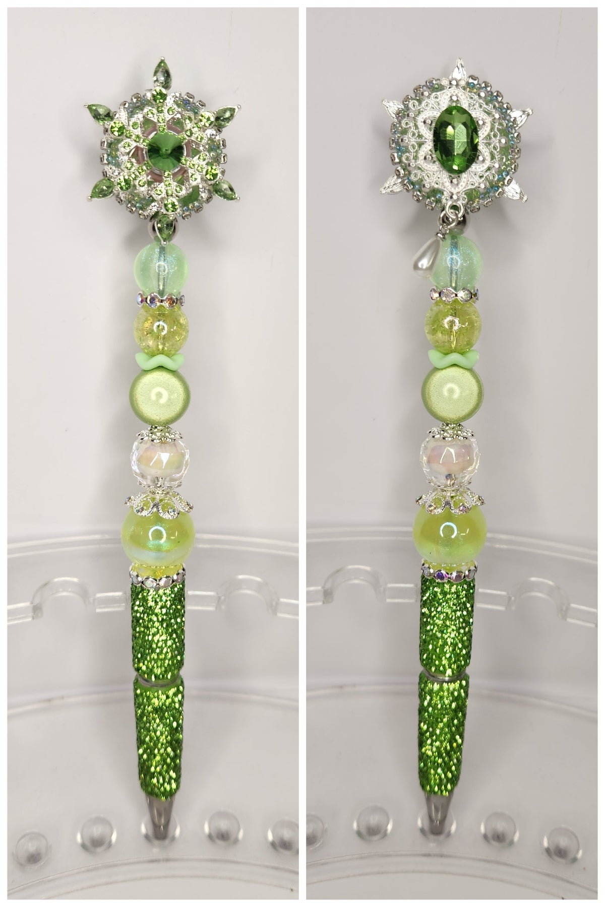 Extended Rhinestone Spinner Pens