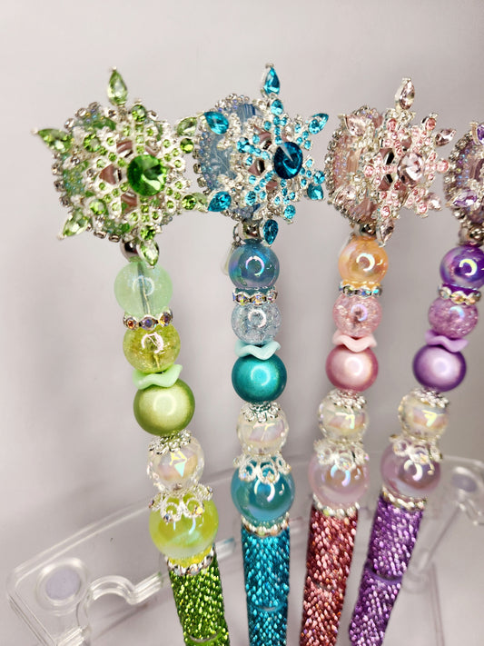 Extended Rhinestone Spinner Pens