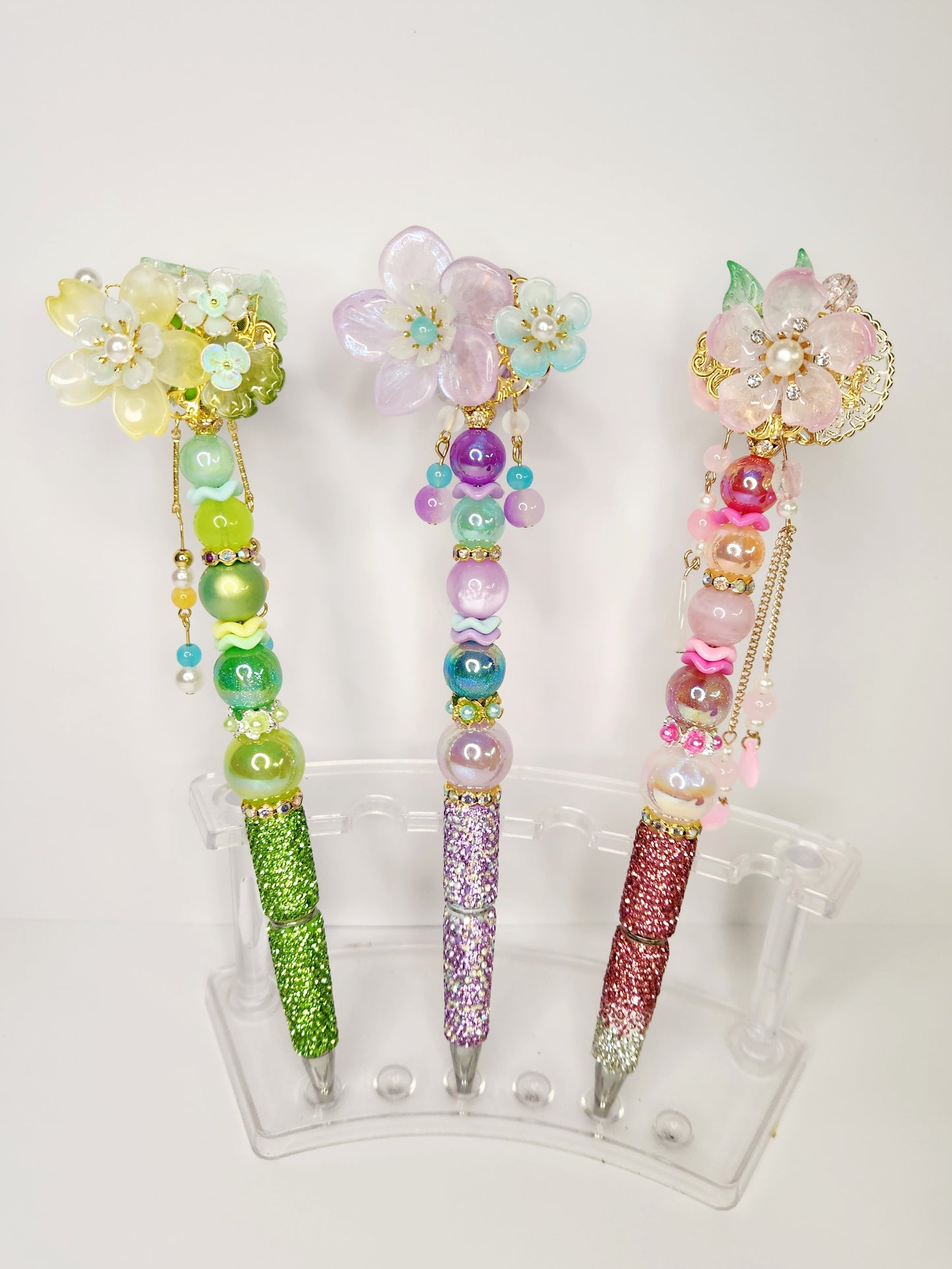 Fancy Flower Dangle Pens