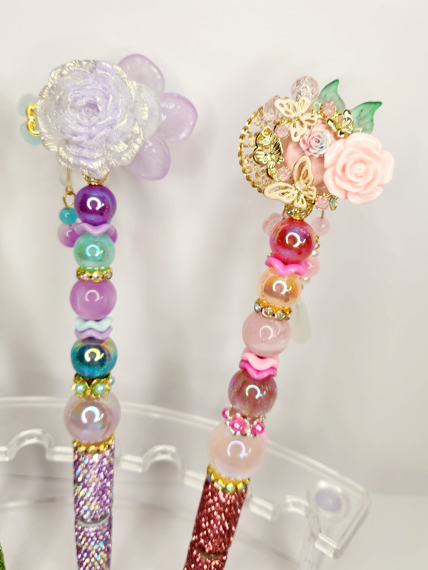 Fancy Flower Dangle Pens