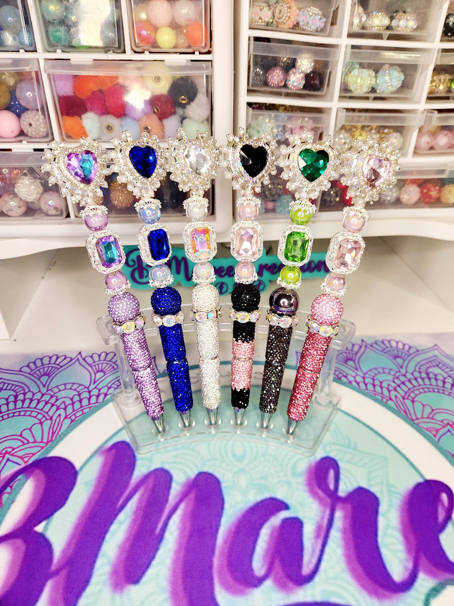 Fancy Heart Pens (Extended Length)