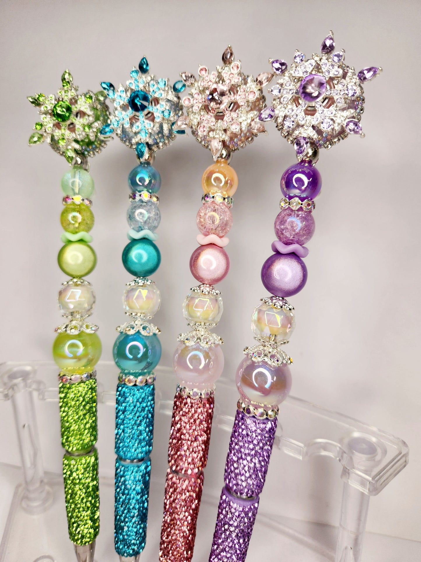 Extended Rhinestone Spinner Pens
