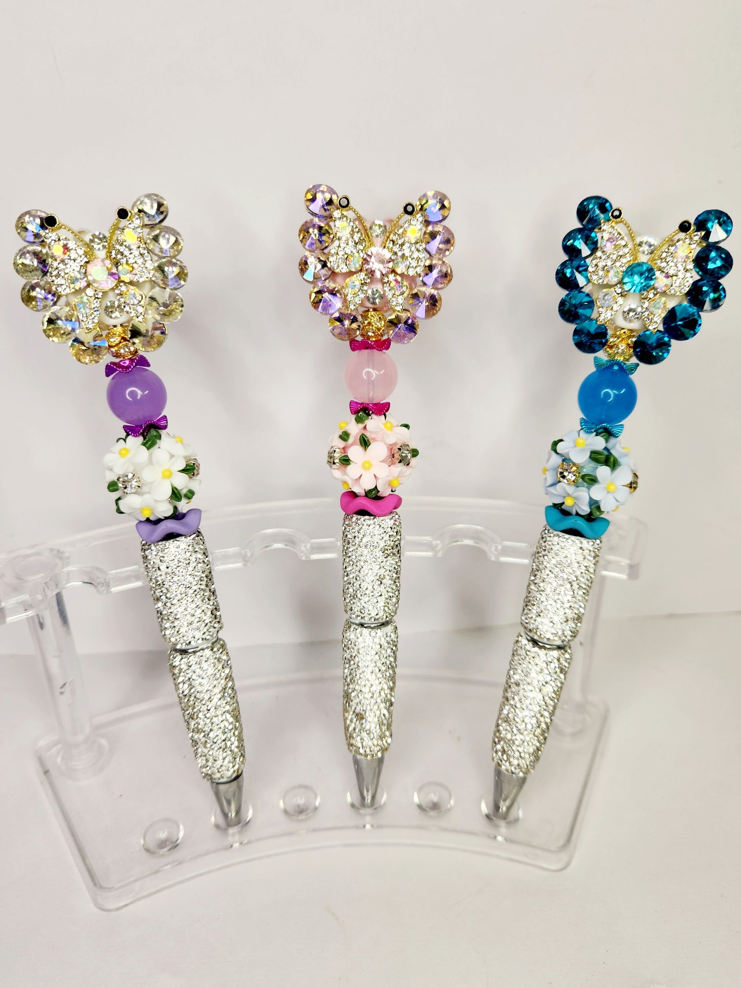 Butterfly on Rhinestone Pen