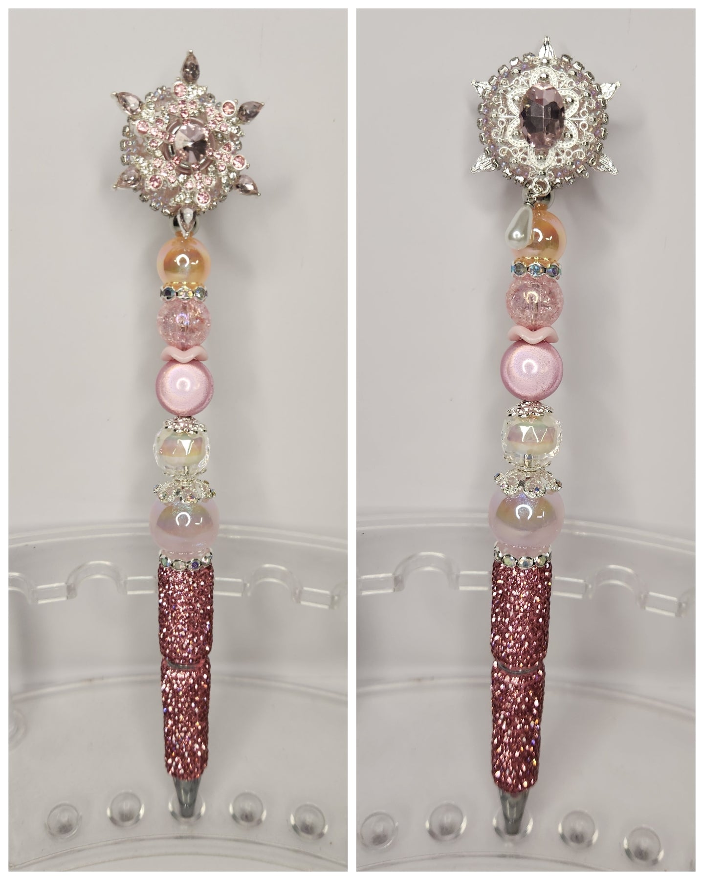 Extended Rhinestone Spinner Pens