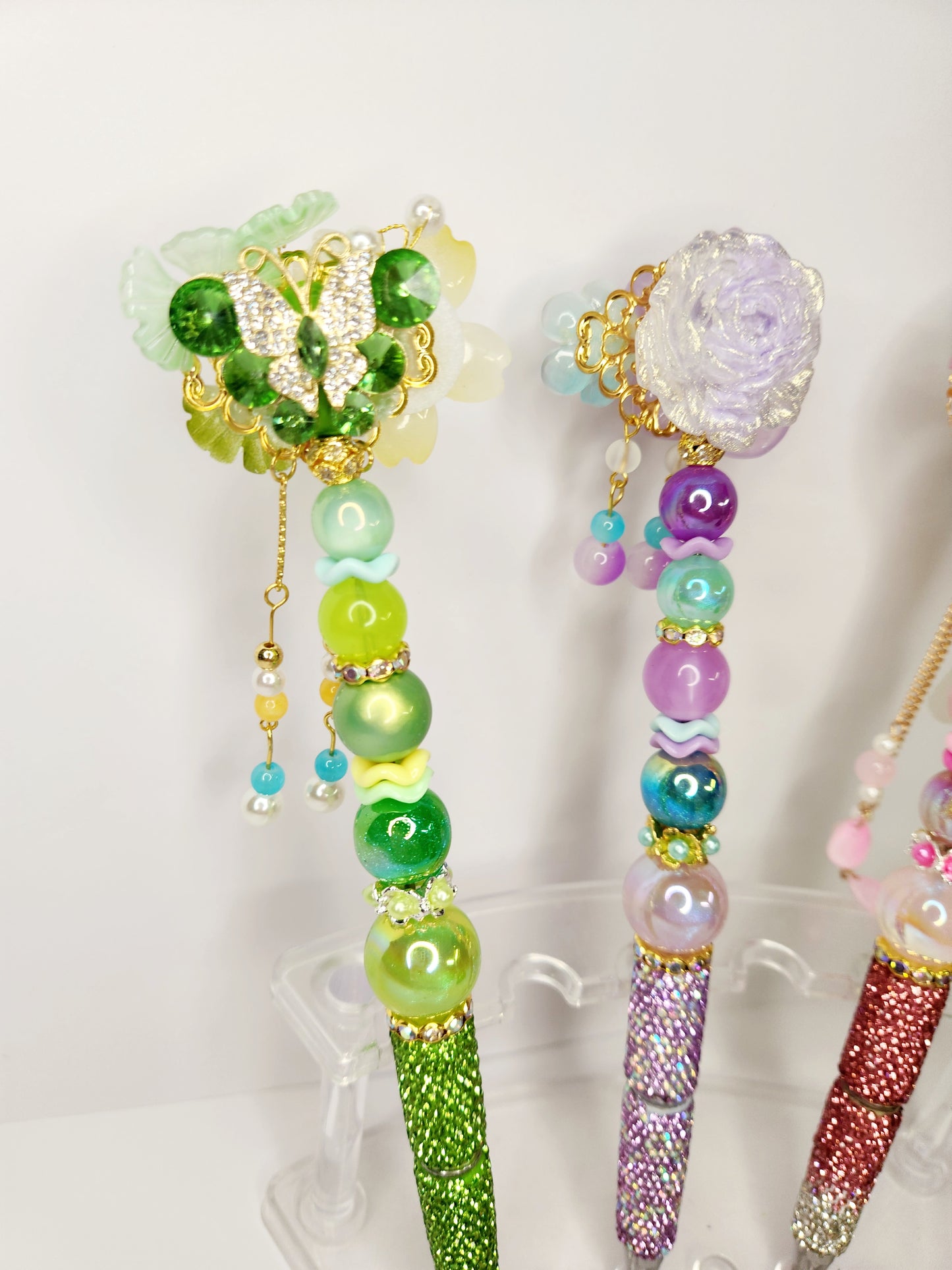 Fancy Flower Dangle Pens