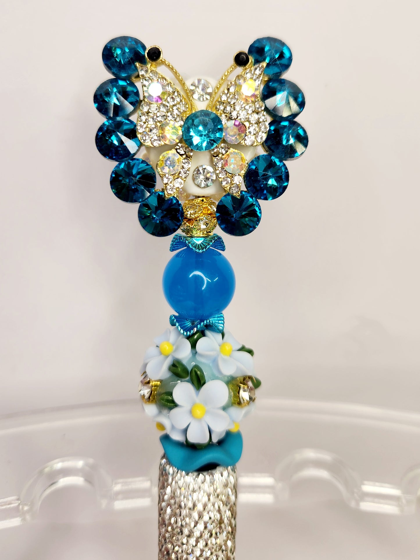 Butterfly on Rhinestone Pen
