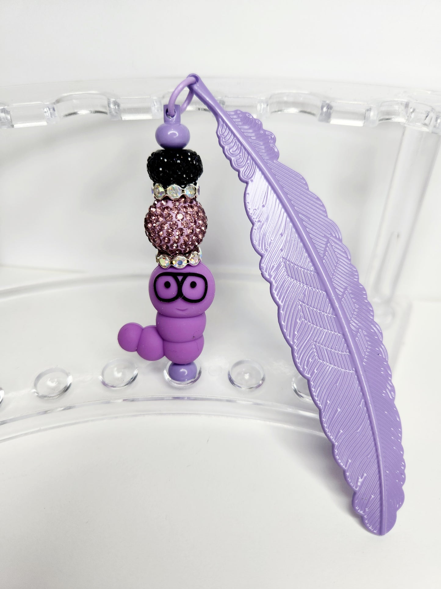 Bookworm Feather Bookmarks