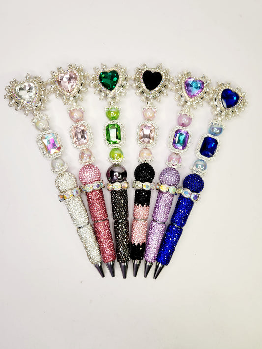 Fancy Heart Pens (Extended Length)
