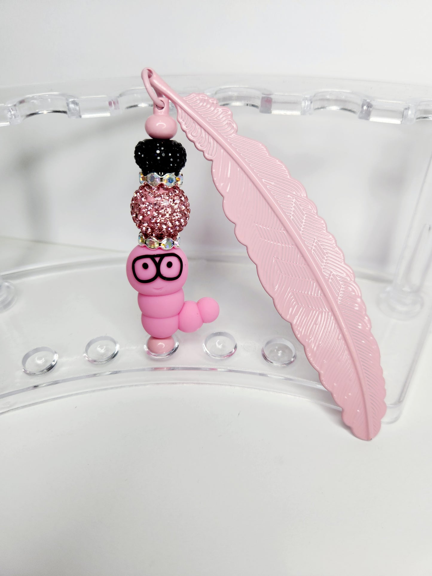 Bookworm Feather Bookmarks