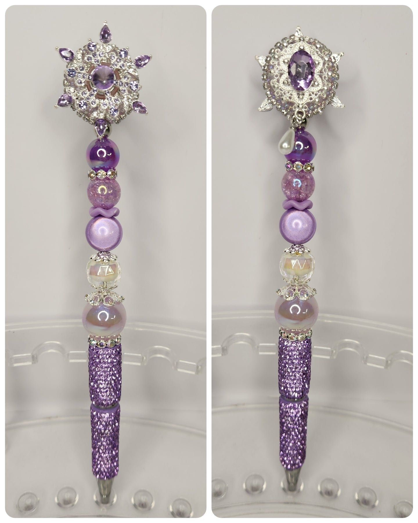 Extended Rhinestone Spinner Pens