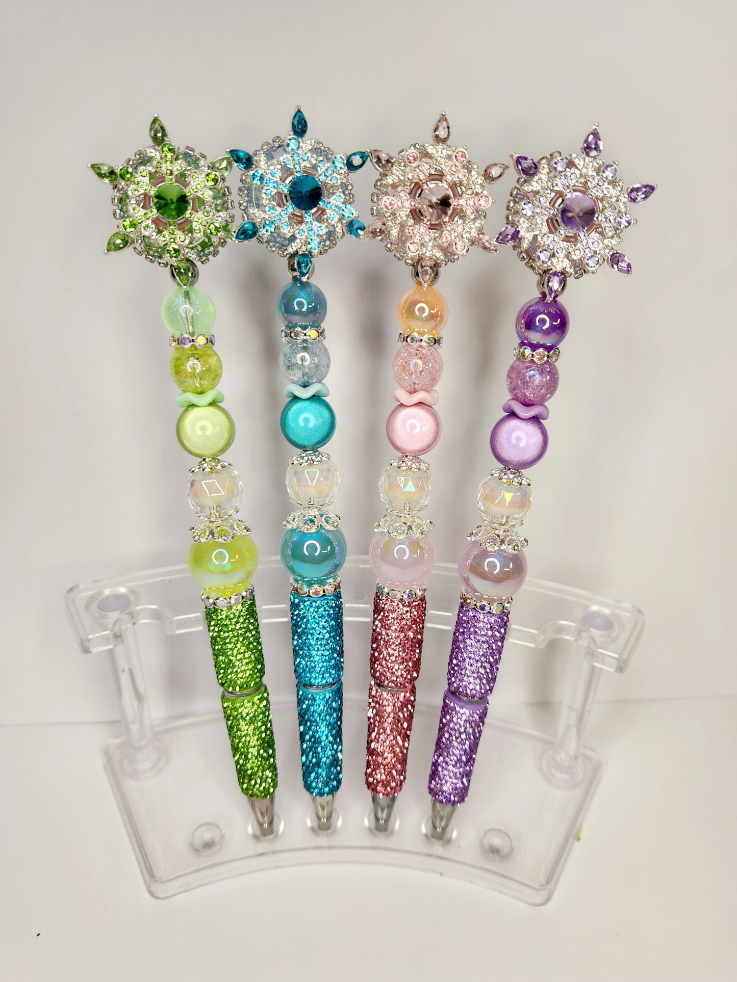 Extended Rhinestone Spinner Pens