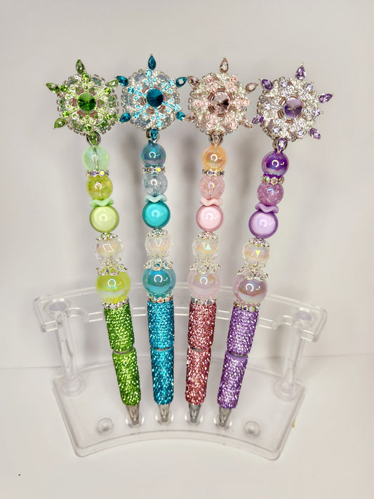 Extended Rhinestone Spinner Pens