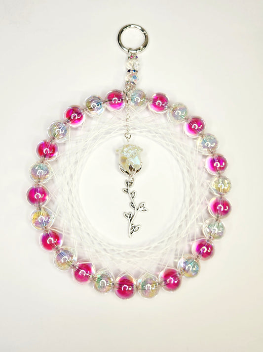 Pink Rose Dreamcatcher