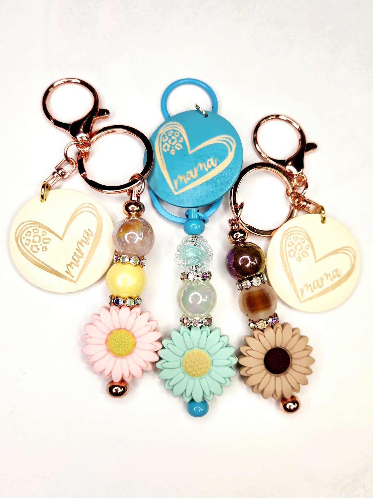 SUNFLOWER MAMA KEYCHAINS